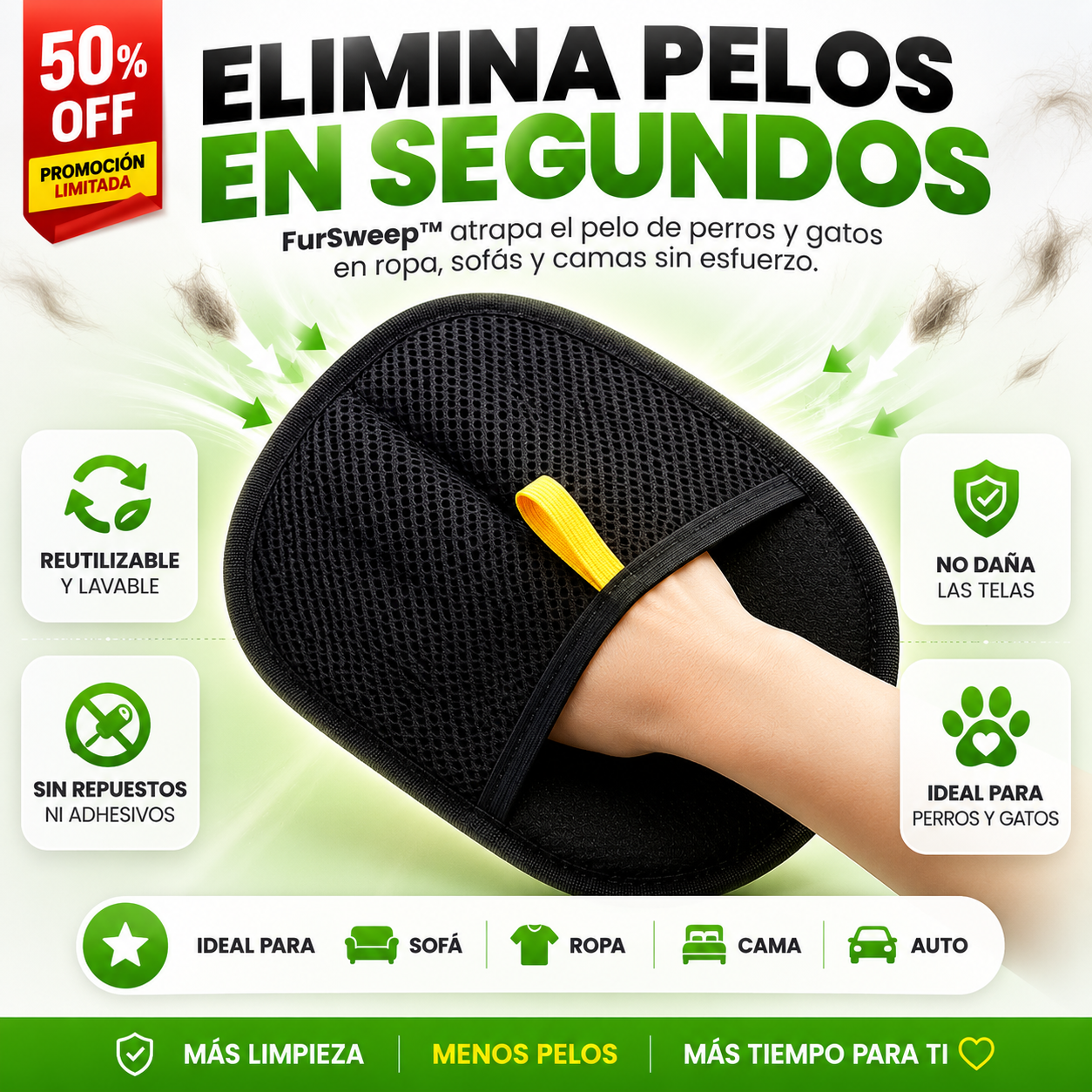 FurSweep™ Guante quita pelos